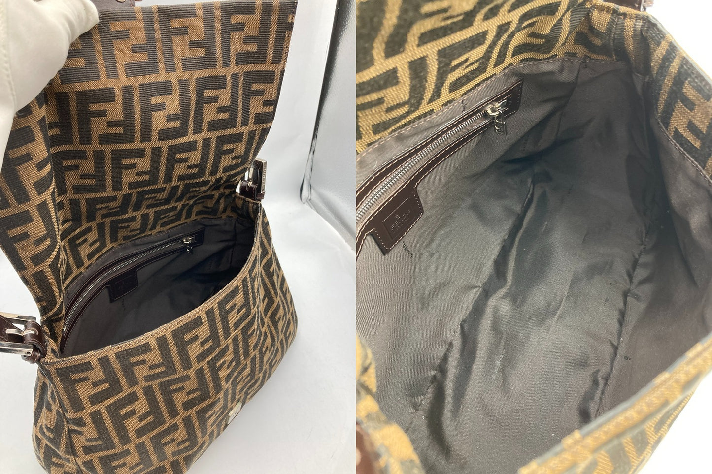 FENDI フェンディ ズッカ柄 マンマバケット ワンショルダーバッグ 中古 D4