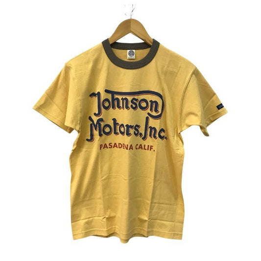 TOYS McCOY トイズマッコイ Tシャツ メンズ コットン 半袖 JOHNSON MOTORS プリント イエロー系 Mサイズ 中古 T1