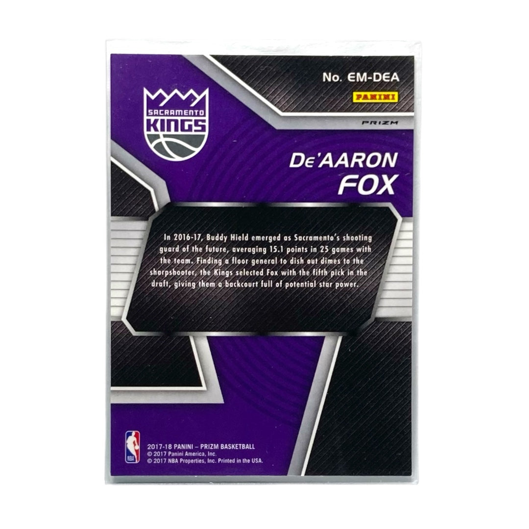 PANINI NBAカード PRIZM DE'AARON FOX SACRAMENTO KINGS #EM-DEA 中古 IT2