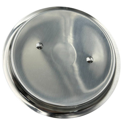 LE CREUSET ル・クルーゼ 2.8L 18cm 片手鍋 蓋付 ステンレス ソースパン キッチンツール 調理器具 料理 IH 直火 中古 W４