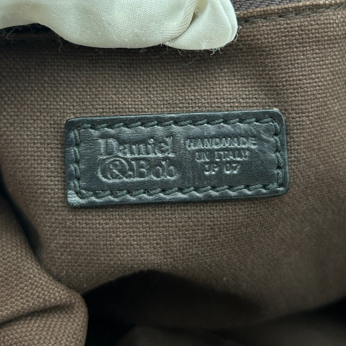 Daniel＆Bob ダニエル＆ボブ レザー ショルダーバッグ 2WAY メンズ 大きめ クロコ調 通勤 中古 W４