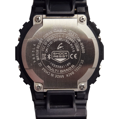 CASIO カシオ G-SHOCK 腕時計 メンズ タフソーラー 電波 LED デジタル スクエア ブラック/ブルー系 GW-B5600-2JF 中古 T1