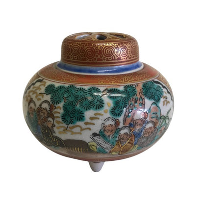 九谷焼 庄三 香炉 和風 インテリア 香立 中古 W1