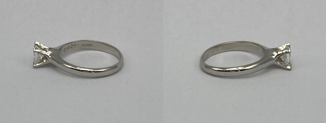 Pt900 1Pダイヤ 0.427ct リング 10.5号 中古 D4