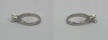 Pt900 1Pダイヤ 0.427ct リング 10.5号 中古 D4