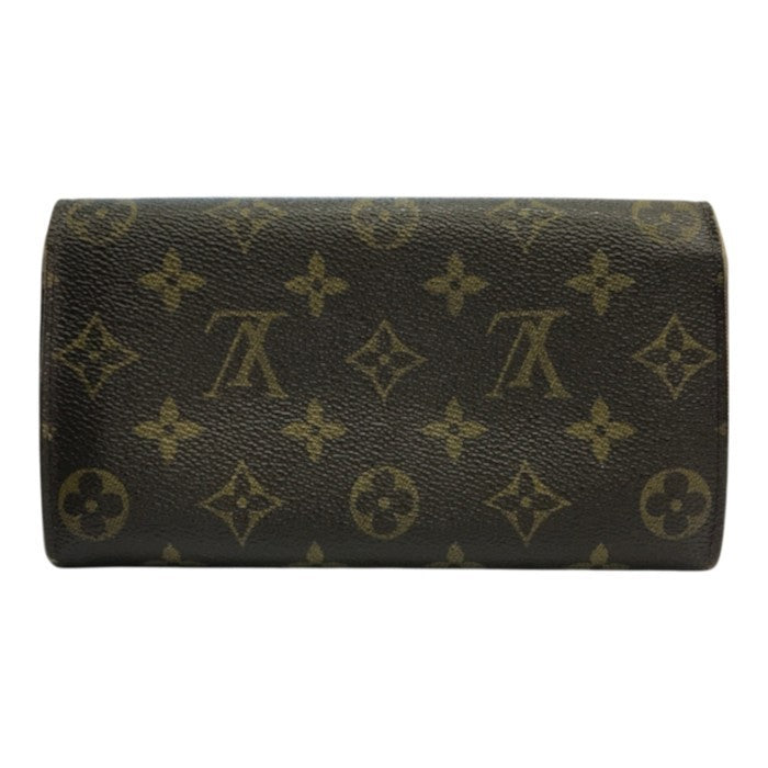 LOUIS VUITTON ルイヴィトン モノグラム ポシェットポルトモネクレディ 長財布 ユニセックス 二つ折り ホック 小銭入れあり ブラウン M61725 中古 T1