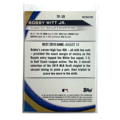 TOPPS MLBカード BOWMAN'S BEST BOBBY WITT JR. ROYALS #TP-20 中古 IT2