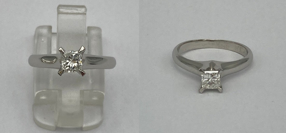 Pt900 1Pダイヤ 0.427ct リング 10.5号 中古 D4