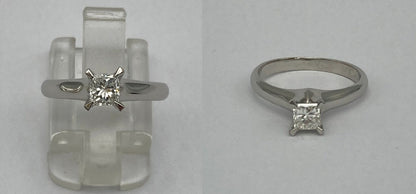 Pt900 1Pダイヤ 0.427ct リング 10.5号 中古 D4