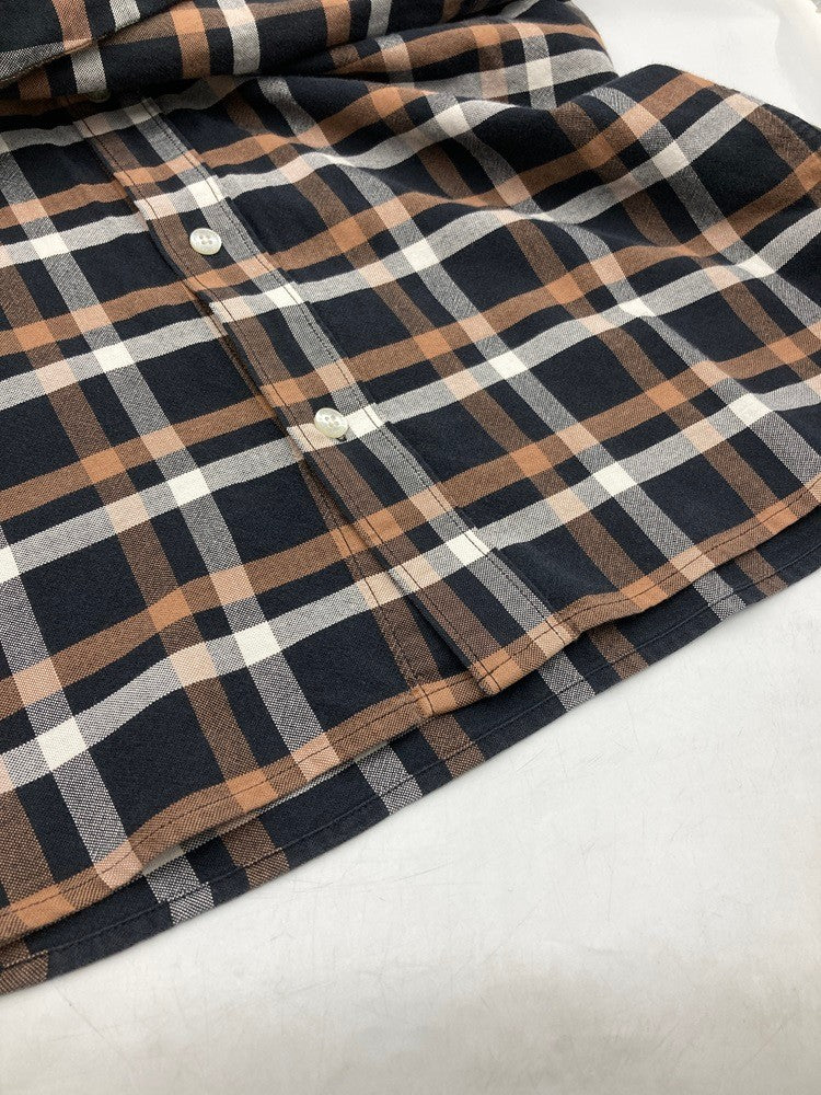 FRED PERRY フレッドペリー チェック柄 長袖シャツ ボタンダウン サイズS 中古 D4