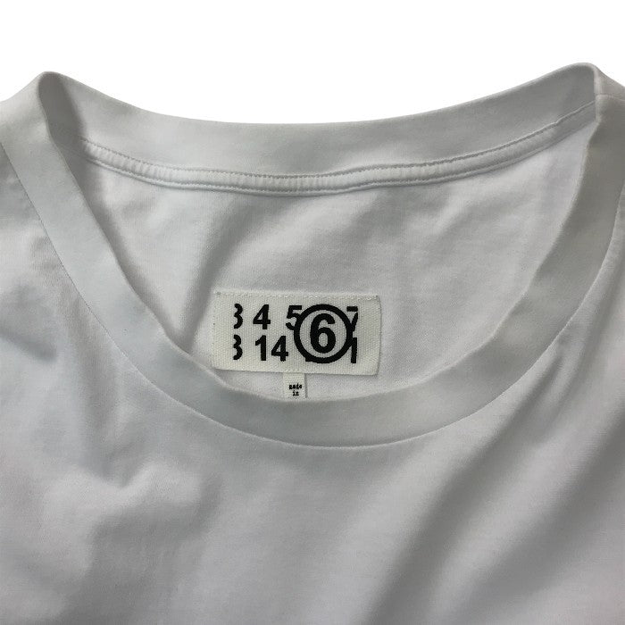 MM6 Maison Margiela Tシャツ レディース 半袖 コットン 無地 シンプル 2021 ワンポイント ホワイト Mサイズ S62GD0087 S23901 中古 T1
