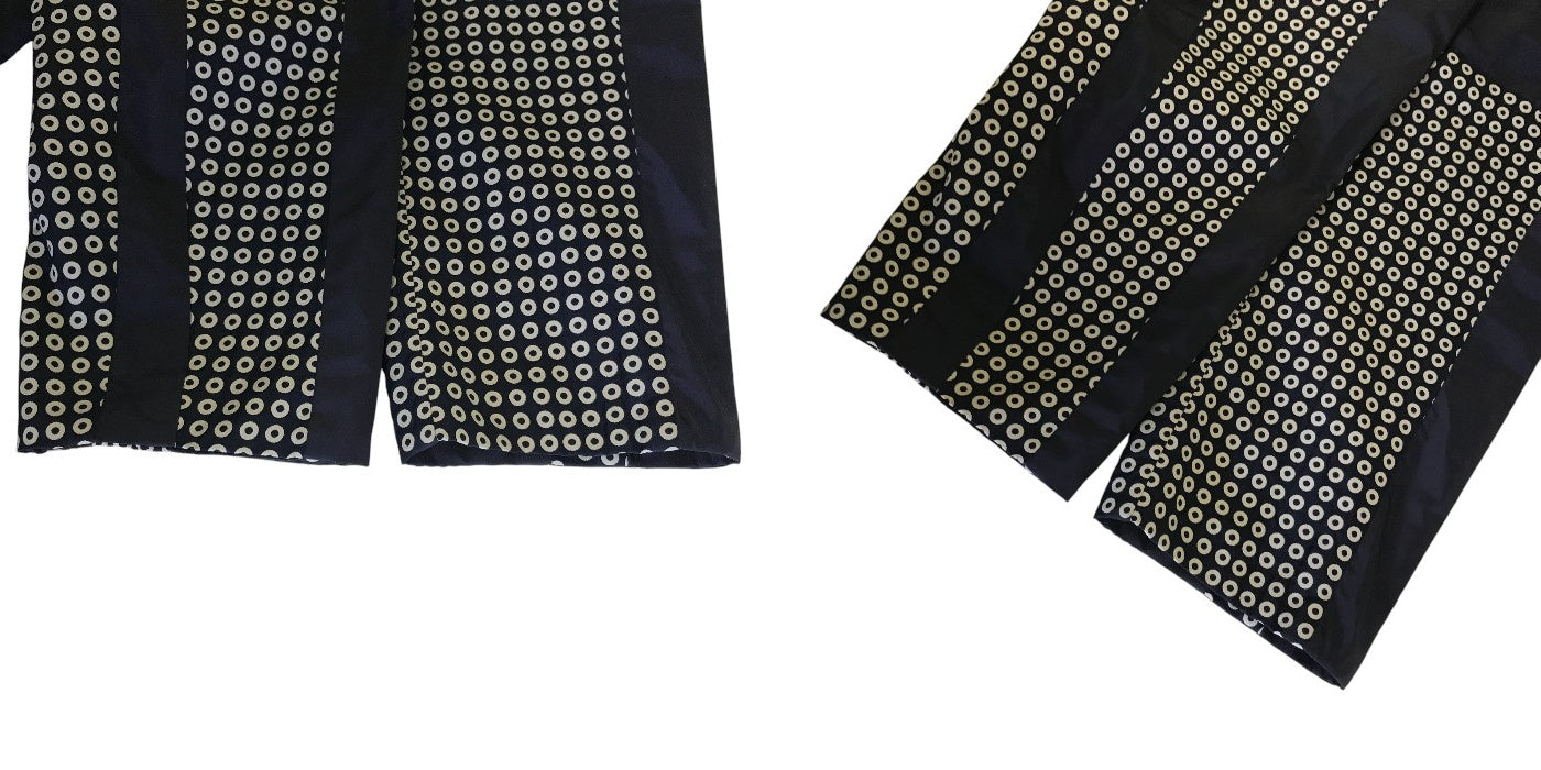 LENER レネール リバーシブル コート サイズ42 12730-00317 アウター レディース 総柄 ネイビー 中古 W1