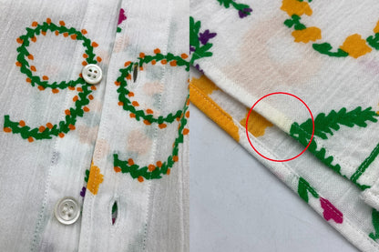 SOU・SOU ソウソウ 高島縮 半袖シャツ 花そすう サイズSS 中古 D4