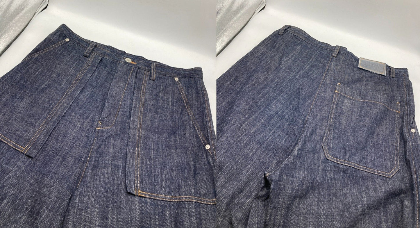Y’s ワイズ ヨウジ ヤマモト 80OZ DENIM LONG STRAIGHT PANTS デニムパンツ YX-P99-027 サイズ1 レディース 中古 D4