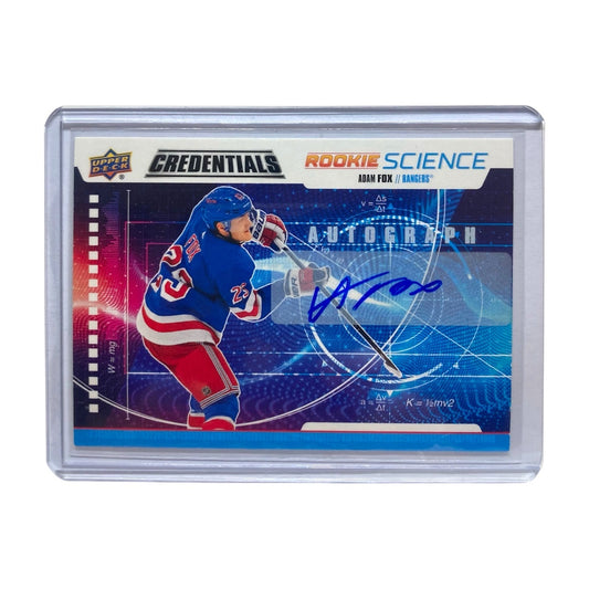 UPPER DECK NHLカード CREDENTIALS ADAM FOX RANGERS #RS-03 中古 IT2