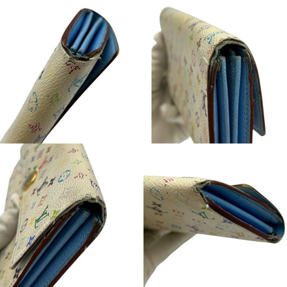 LOUIS VUITTON ルイヴィトン モノグラム・マルチカラー ポルトフォイユ・サラ 二つ折り長財布 ブロンxレザン M93742 レディース メンズ ブランド カードポケット 小銭入れ 廃盤 中古 W４