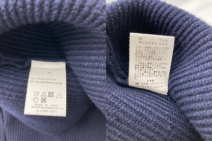 N.HOOLYWOOD エヌハリウッド ノーカラージップゲージカーディガン 272-KT04-033peg サイズ36 メンズ 中古 D4