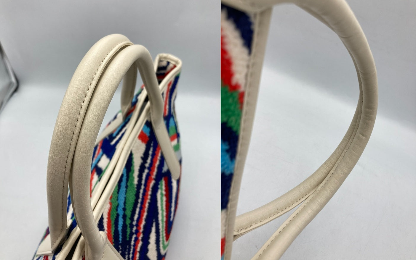 FEILER フェイラー 幾何学模様 トートバッグ 中古 D4