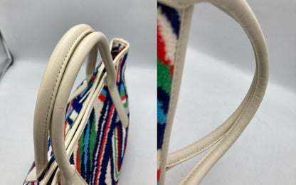 FEILER フェイラー 幾何学模様 トートバッグ 中古 D4