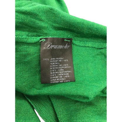 Drumohr ドモルア ニットトップス メンズ 秋冬 ラナメリノウール100％ グリーン Mサイズ 中古 M1