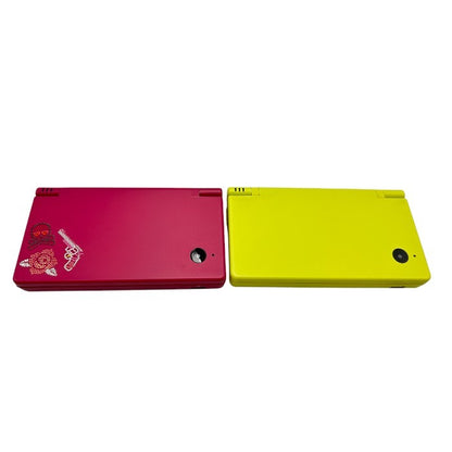 ジャンク品 バッテリーなし nintendo DSi TWL-001 ライムグリーン ピンク セット 任天堂 ゲーム機 本体 中古 W４