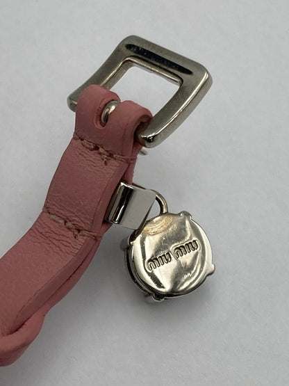miumiu ミュウミュウ ナッパレザー ブレスレット 中古 D4