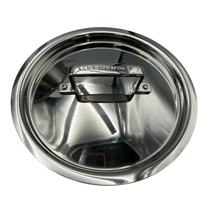 LE CREUSET ル・クルーゼ 2.8L 18cm 片手鍋 蓋付 ステンレス ソースパン キッチンツール 調理器具 料理 IH 直火 中古 W４