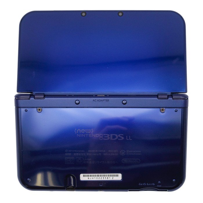 任天堂 Newニンテンドー3DS LL メタリックブルー ACアダプタ付 中古 a1