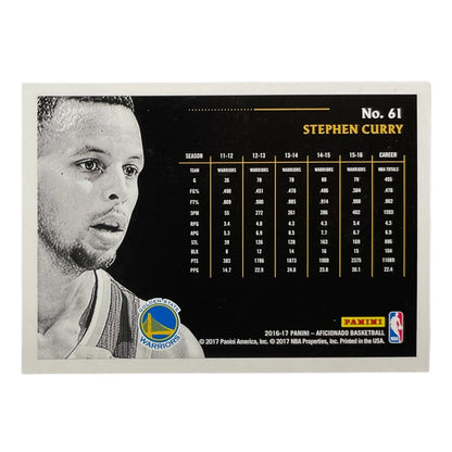 PANINI NBAカード AFICIONADO STEPHEN CURRY WARRIORS #61 中古 IT2