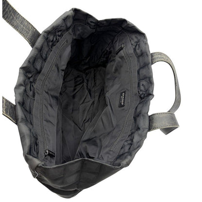 CHANEL シャネル ニュートラベルライン MM トートバッグ ナイロン レザー ブラック バッグ ブランド 鞄 A4 レディース 中古 W1