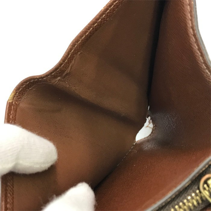 LOUIS VUITTON ルイヴィトン モノグラム コンパクトジップ 財布 ユニセックス 二つ折り 小銭入れあり ラウンドジップ ブラウン M61667 中古 T1