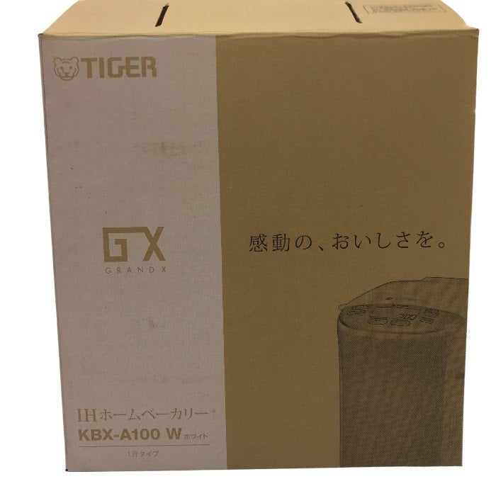 タイガー IHホームベーカリー 「やきたて」 1斤 ホワイト KBX-A100-W 中古 Y1