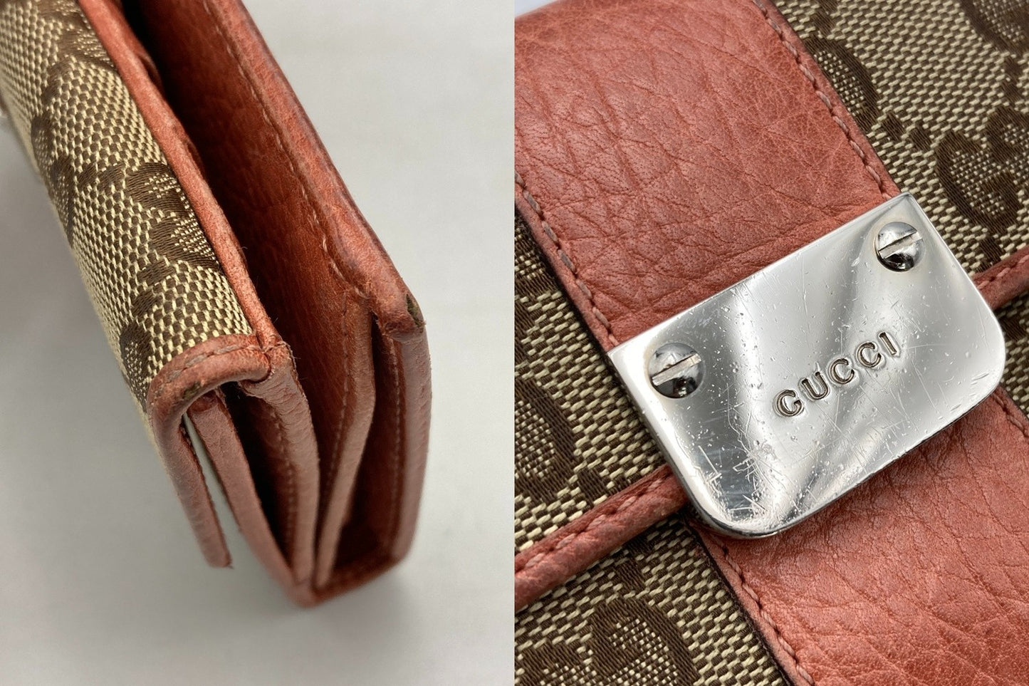 GUCCI グッチ GGキャンバス Wホック 長財布 233013 中古 D4