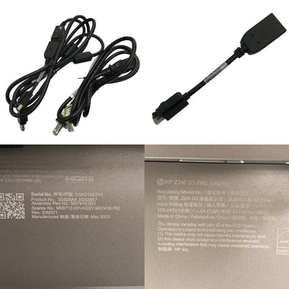 HP Z24f G3 FHD 23.8インチ プロフェッショナル液晶モニター シルバー ディスプレイ 高さ調整 チルト/スイーベル/ピボット ノングレア 中古 T1