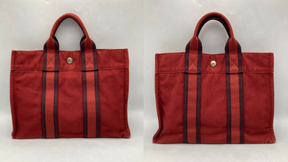 HERMES エルメス フールトゥPM トートバッグ ボルドー 中古 D4