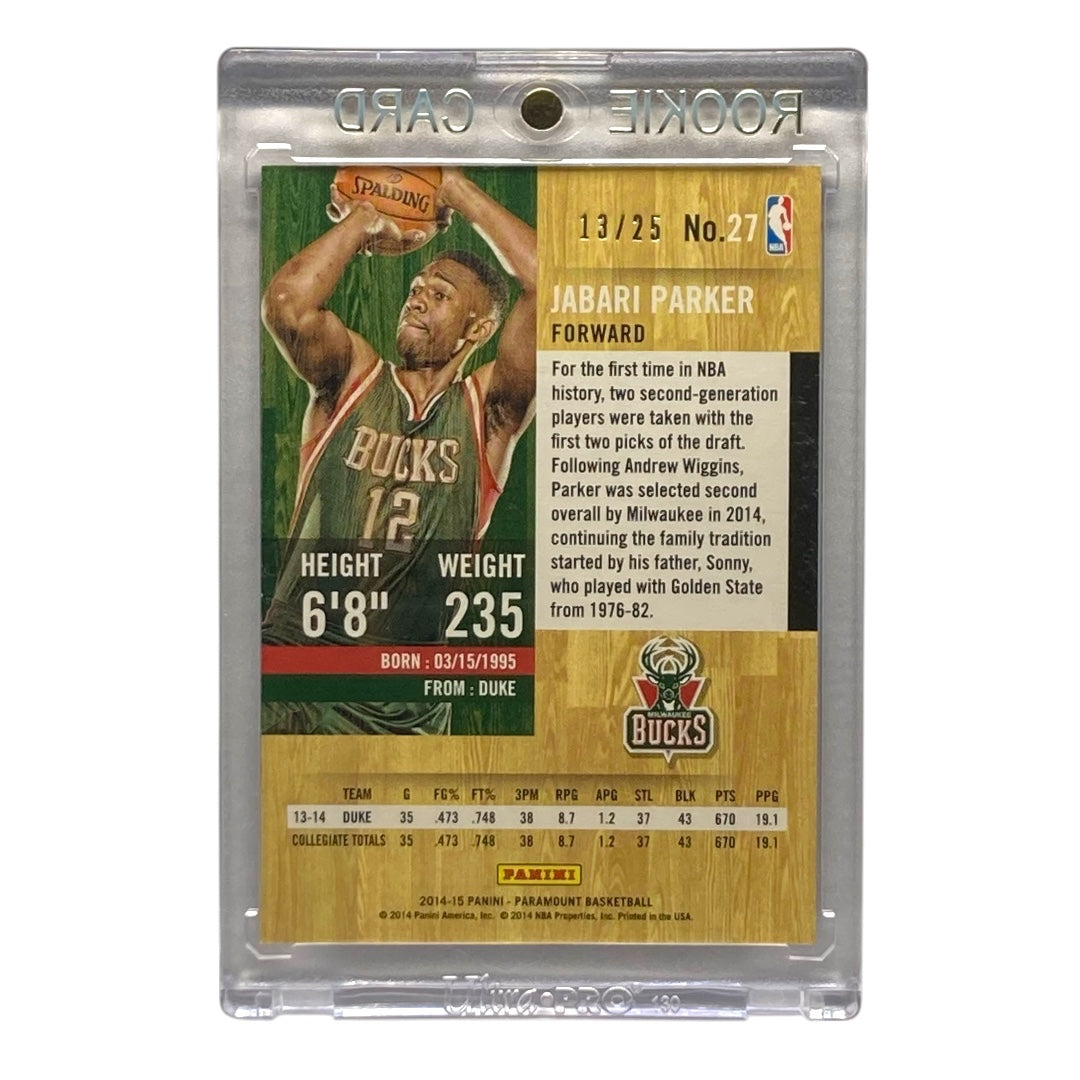 PANINI NBAカード PARAMOUNT JABARI PARKER BUCKS 13/25 #27 中古 IT2
