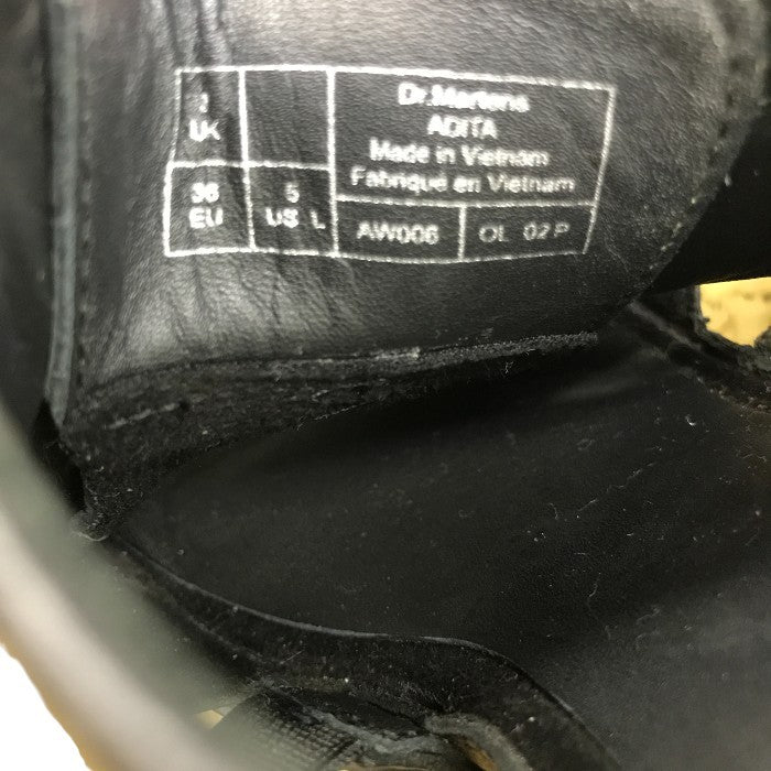 Dr.Martens ドクターマーチン ADITA サンダル レディース レザー ブラック UK3 22cm 中古 N1