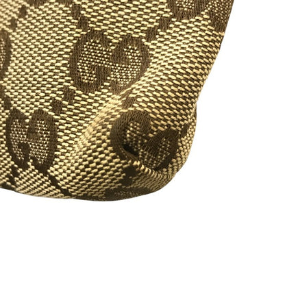 GUCCI グッチ ボディバッグ メンズ GGキャンバス/レザー ウエストポーチ 斜め掛け ショルダーバッグ ベージュ/ブラウン 28566 中古 T1