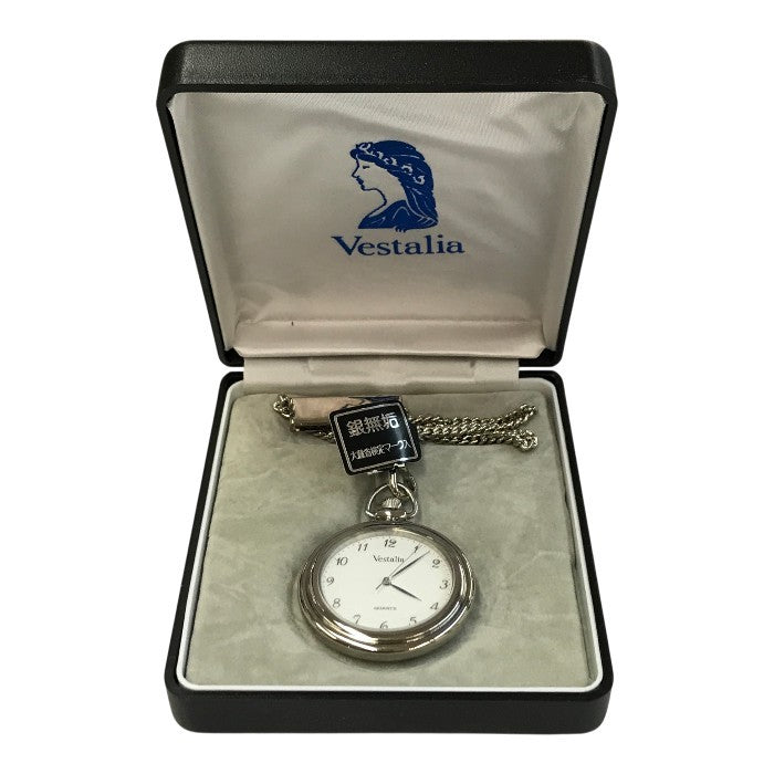 Vestalia 懐中時計 ユニセックス アナログ クォーツ シルバー925 SILVER 銀無垢 SZ682-2304-F 中古 T1