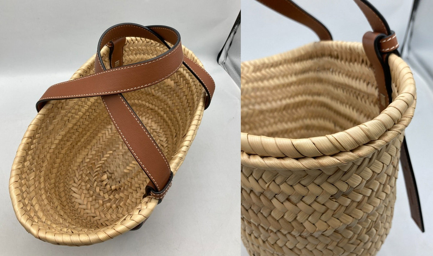 LOEWE ロエベ バスケットバッグ スモール(ヤシの葉&カーフ) 中古 D4