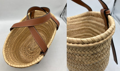 LOEWE ロエベ バスケットバッグ スモール(ヤシの葉&カーフ) 中古 D4