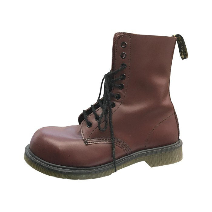 Dr.Martens ドクターマーチン 10ホール ブーツ レディース スチールトゥ ロング レースアップ バーガンディ UK6(25cm) 1919 中古 T1