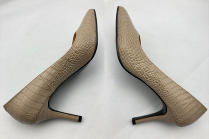 DIANA ダイアナ 型押しクロコ ポインテッドトゥ パンプス サイズ24cm 中古 D4