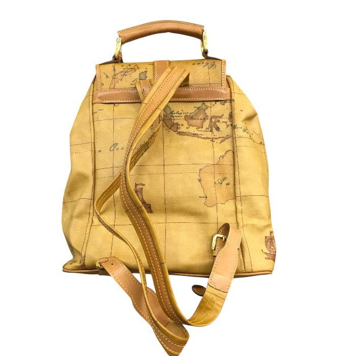 PRIMA CLASSE プリマクラッセ リュック ユニセックス オールシーズン 世界地図 ブラウン 中古 N1