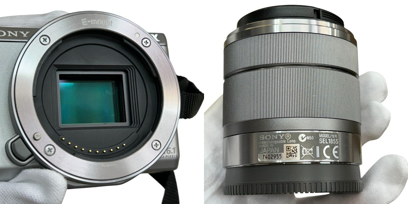 SONY ソニー ミラーレス一眼 NEX-5N ダブルレンズキット デジタルカメラ 家電 撮影 バッテリー付 中古 W４