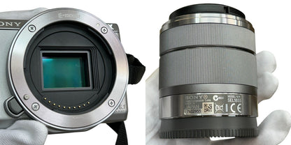 SONY ソニー ミラーレス一眼 NEX-5N ダブルレンズキット デジタルカメラ 家電 撮影 バッテリー付 中古 W４