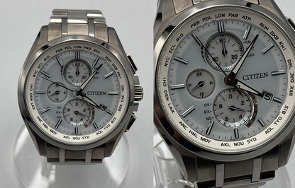 CITIZEN ATTESA シチズン アテッサ エコドライブ 電波時計 腕時計 ダイレクトフライト AT8040-57A 中古 D4