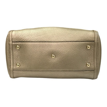 GUCCI グッチ インターロッキングG ソーホー ハンドバッグ レディース レザー フリンジ タッセルチャーム メタリックグレージュ 336751 中古 T1