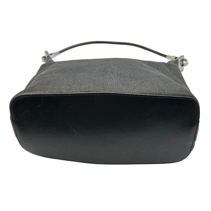 GUCCI グッチ シェリーライン デニム ワンショルダー バッグ 01234 002122 鞄 肩掛け レザー キャンバス ブランド 中古 W1