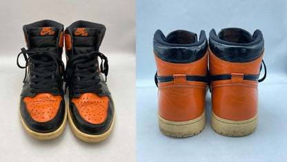 NIKE AIR JORDAN 1 RETRO HIGH OG ナイキ エアジョーダン I レトロ ハイ シャッタード バックボード 555088-028 スニーカー サイズ27.5cm 中古 D4